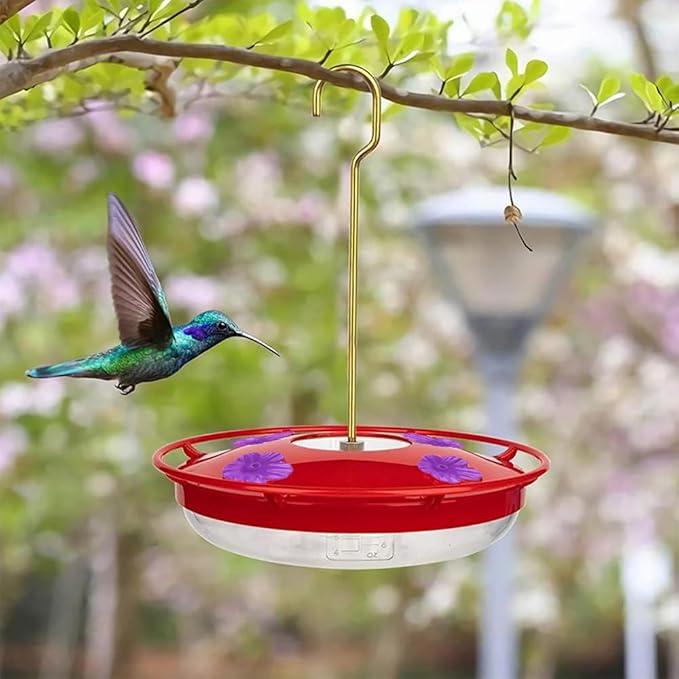 Hummingbird Feeder Replacement Parts - 16 PCS Purple Flowers, Bee Guards for Perky Pet Glass Plastic Base