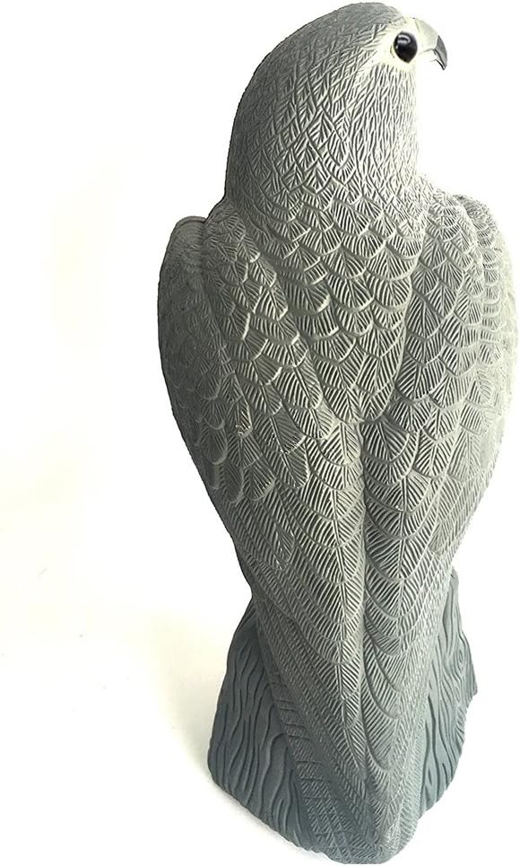 YOFIT Bird Scarecrow Fake Horned Hawk Decoy,Bird Repellent Garden Protectors, Natural Enemy Pest Deterrent Scarecrow