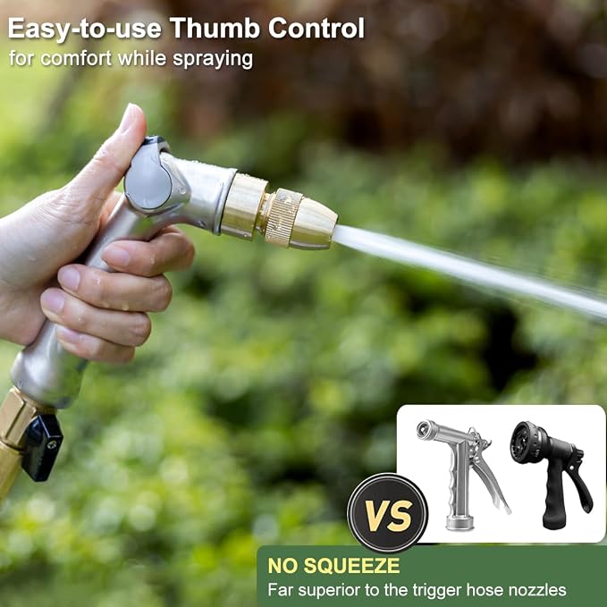 FANHAO Professional Heavy Duty Garden Hose Nozzle Fireman's Water Nozzle