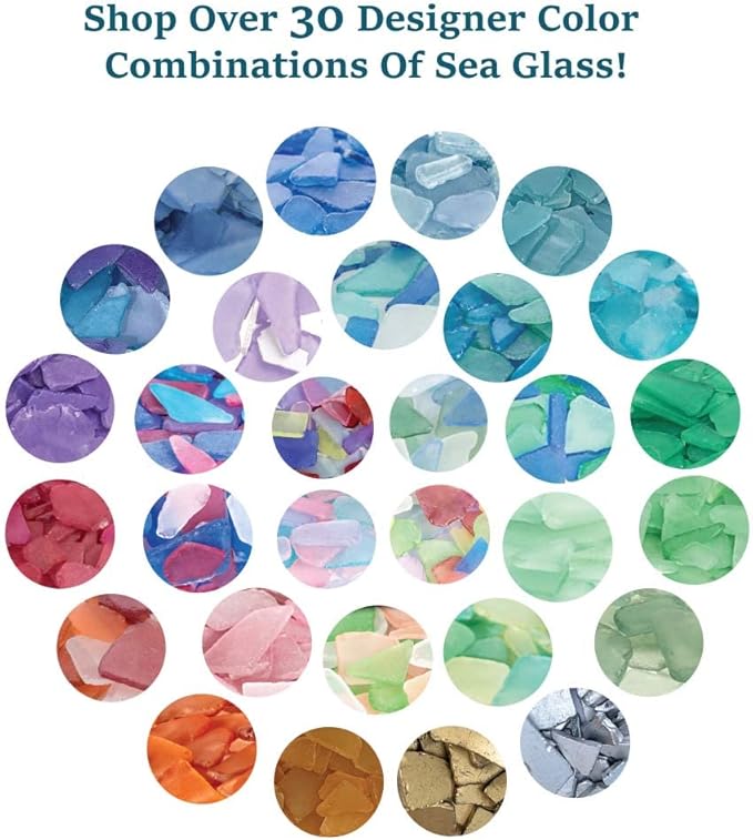 Sea Glass for Crafts – 11oz White Sea Glass Decor, Tumbled Seaglass, Beachglass for Crafts, Seaglass for Beach Accents, Coastal DIY Supply, Nautical Vase Filler