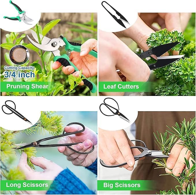 Bonsai Tools Kit - Bonsai Kit, Bonsai Tree Kit, Bonsai Wire Kit, Bonsai Tools Set, Bonsai Starter Kit, Bonsai Pruning Kit, Bonsai Tools for Beginners, Bonsai Care Kit, Bonsai Trimming Kit