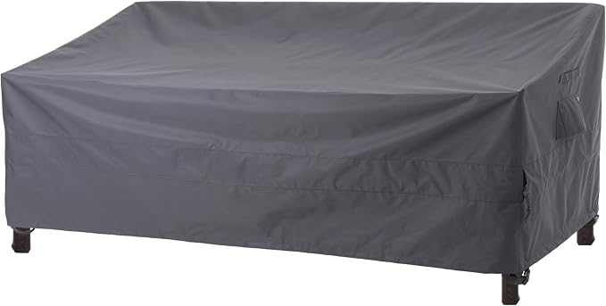 WJ-X3 3-Seater Patio Sofa Cover,Outdoor Couch Covers, 93" x 42" x 42", Gray | Heavy-Duty Waterproof, UV-Resistant and Anti-Fading, High Wind Resistance