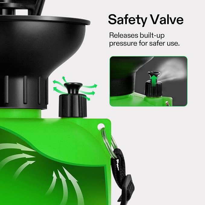 VIVOSUN Pump Sprayer 2 Gallon, Pressurized Lawn & Garden Water Spray Bottle with Adjustable Shoulder Strap, Pressure Relief Valve, for Spraying Plants, Garden Watering and Cleaning