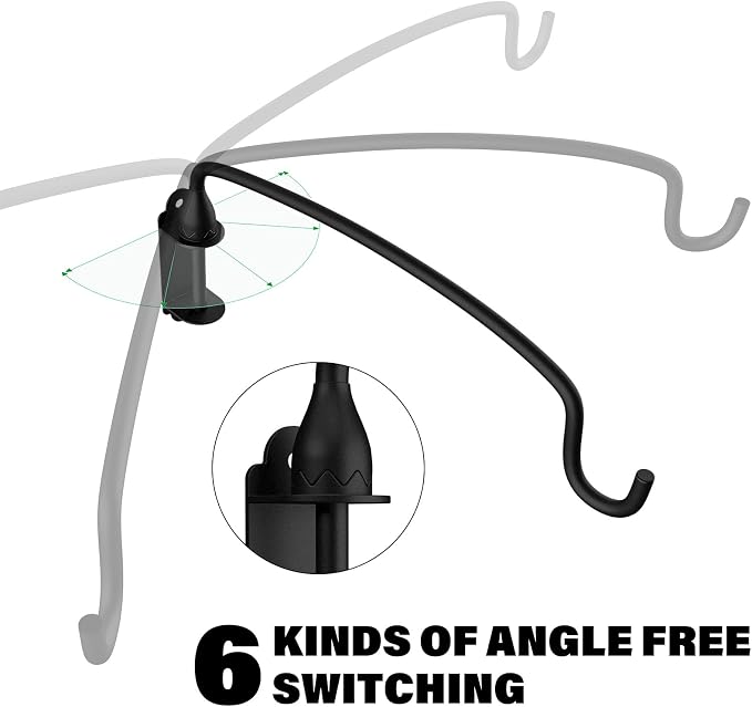 2 Pack Plant Hanger Bracket Wall Mounted Hooks for Hanging Bird Feeder, Flower Bracket, Anti Rust Metal Lanterns 12 Inches