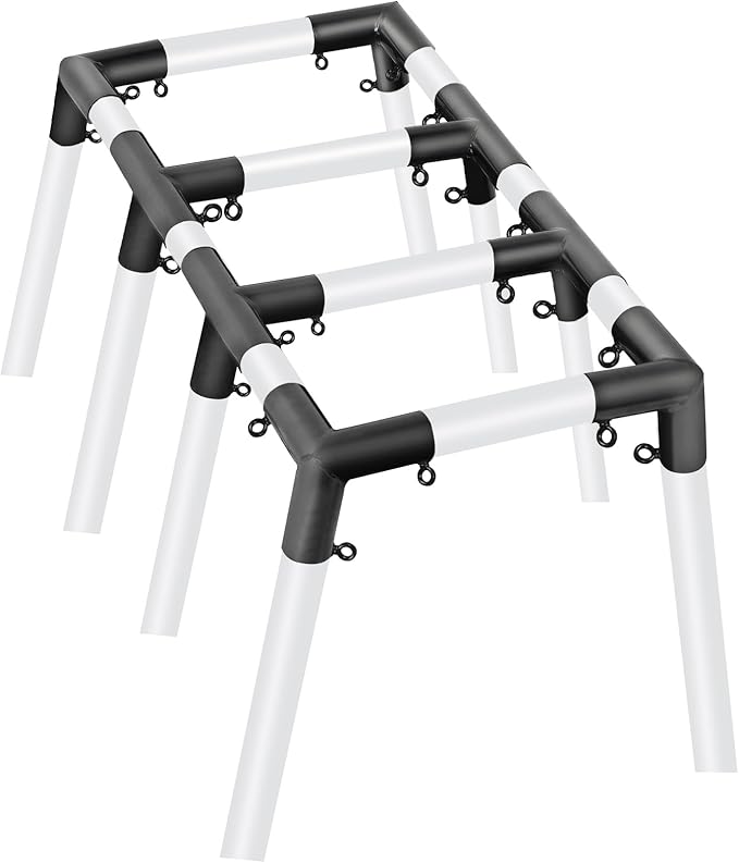 Aoneky 2'' Flat Roof Corner Canopy Fitting Couplers Kit - Frame Carport Connectors (8 Legs Kit)