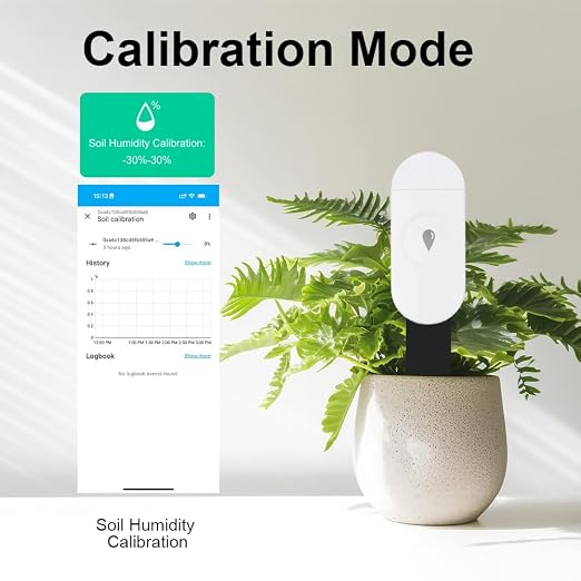 Haozee Intelligent Soil Moisture Sensor, 3 Pack, Zigbee Hub Required | Capacitive Sensor, Moisture/Temperature Meter for Garden Planting, Compatible with Home Assistant Zigbee2mqtt