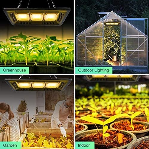 Relassy 450W Waterproof Led Sunlike Full Spectrum Outdoor, Grow Light with No Noise, Heat Dissipation for Indoor Outdoor Plants Seedling, Growing, Blooming and Fruiting