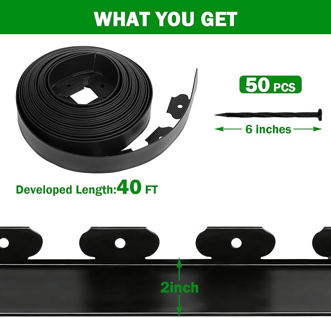 Gtongoko 4 Inch Landscape Staples Bundle Landscape Edging