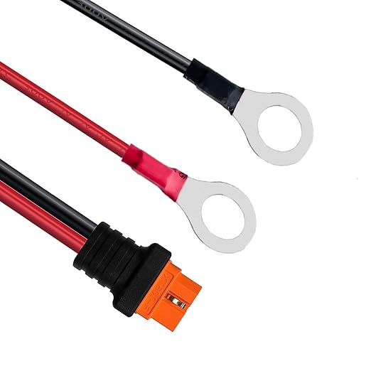 XT60i to O Ring Terminal Cable，More Than 8A，10AWG Extension Cable XT60i Female to O Ring Connector XT60i-f Compatible with Lipo Batterie (1.5M/5FT)