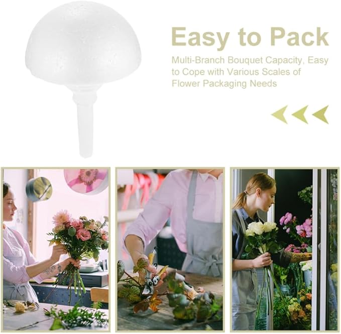 Bride Bouquet Holders 3-Pack Floral Foam Handles Wedding Flower Holder Lightweight Compact 8.46X5.90X5.90 Inch Bridal Bouquet Support