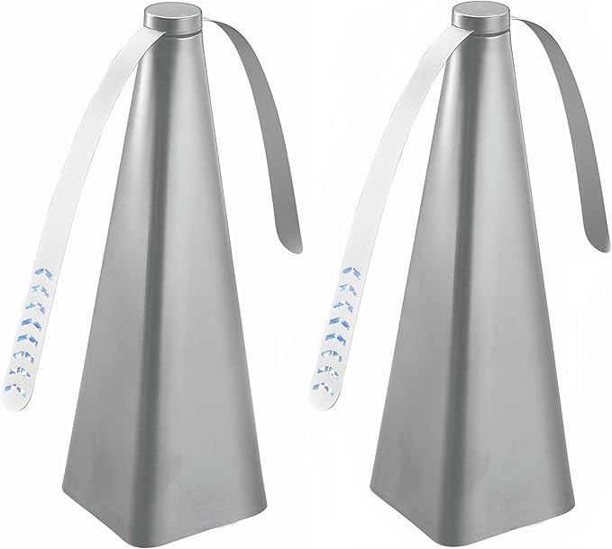 Treva Bug Fan, Fly Deterrent with Holographic Blades to Clear Bugs, Mosquitoes, and Flies, Battery Powered Fly Fan, Silver (2 Pack)