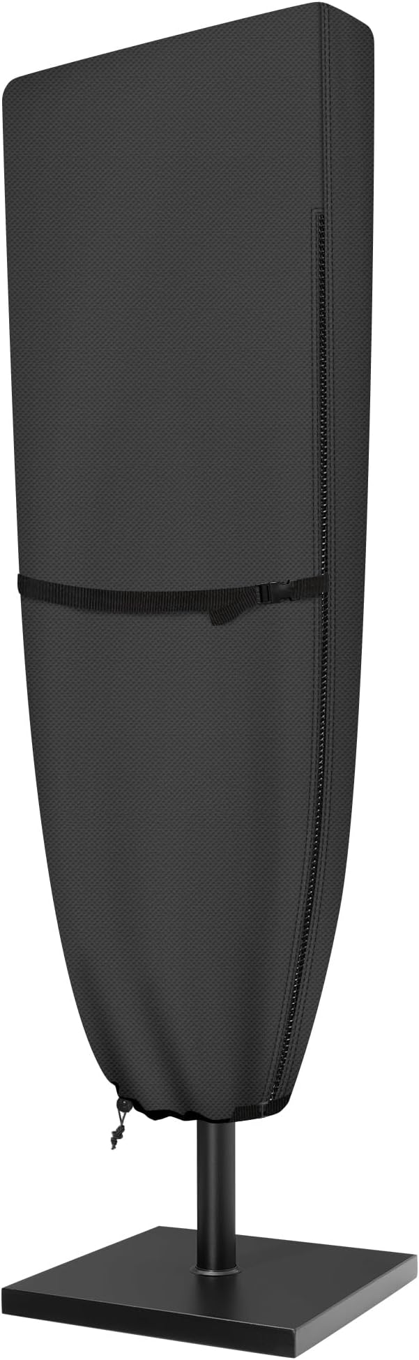 ULTCOVER Patio Parasol 600D Waterproof Outdoor Market Extra Large Umbrella Cover - Fits Double-Sided Umbrella 13-15 Feet, Black