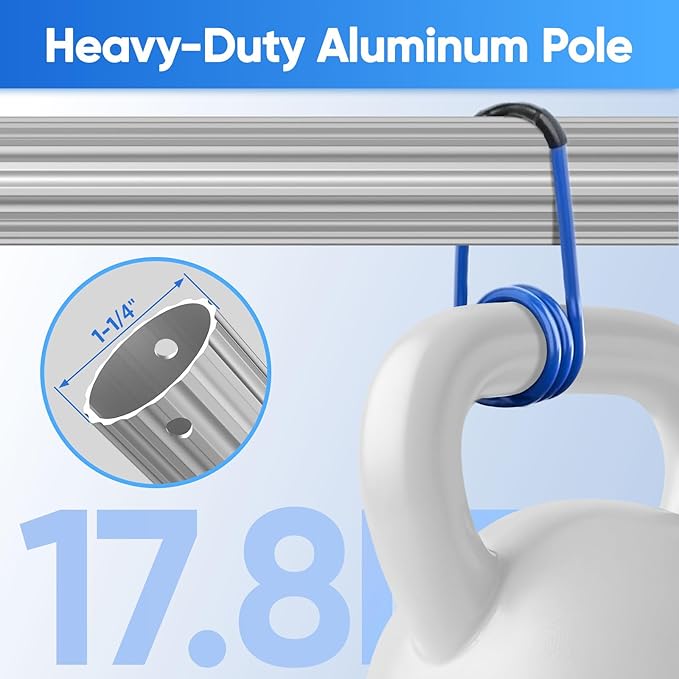 15FT Telescopic Pool Pole, Pool Skimmer Pole Heavy Duty, Adjustable 3 Piece Expandable Step-Up, Universal Pole for Skimmer Nets, Rakes, Brushes, Vacuum Heads Cleaning.