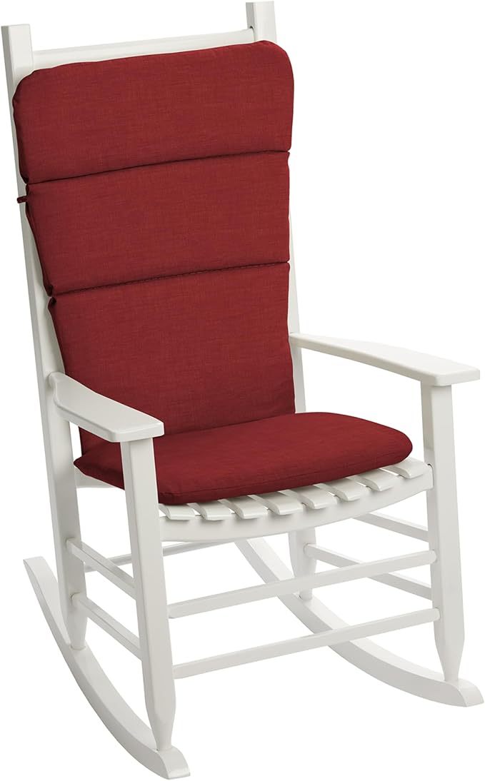 Arden Outdoor Adirondack or Rocking Chair Cushion, 20 x 17, Rain-Proof, Fade Resistant 17 x 20, Ruby Red Leala
