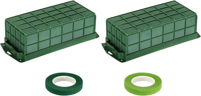 PATIKIL Floral Foam Cage Flower Holder, 4 Pcs Rectangle 12x5x3 Inch Cage Floral Foam for Flower Arrangement Table Centerpiece