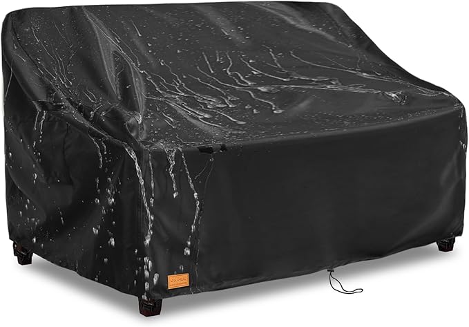 Patio 3-Seater Sofa Cover, 3 Seater Outdoor Couch Cover Waterproof Couch Covers Fits up to 79W x 37D x 35H Inches, Waterproof Heavy Duty Patio Furniture Covers, Black