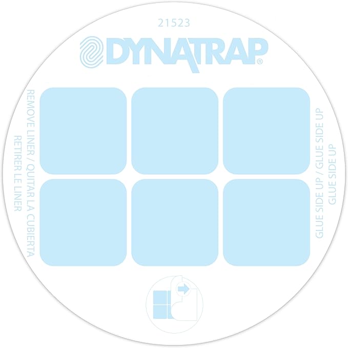 DynaTrap 21523 Replacement StickyTech Glue Boards for DT152 Indoor Insect Trap and Killer – 144 Pack