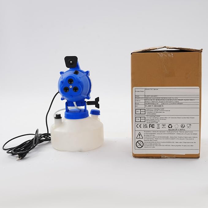 4L (1.06 Gallon) Electric ULV Portable Fogger Sprayer Machine Cold Fogger Machine Spraying Distance 26.25ft for Home,Hotel,Church,School,Yard