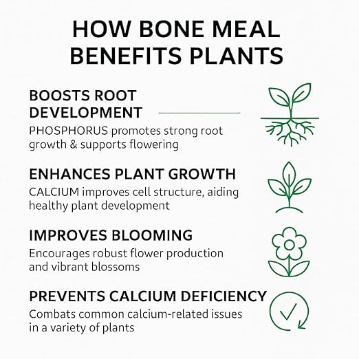 𝐁𝐄𝐒𝐓𝐒𝐄𝐋𝐋𝐄𝐑 Organic Bone Meal Fertilizer by Gardenera (4-12-0 NPK) All-Natural Plant Food Source of Nitrogen and Phosphorus for Bulbs, Gardens, Potted Plants, Trees, and Shrubs - 10 QUARTS