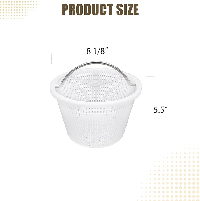 Handle Basket Replacement Bermuda Gunite Pentair 516112,Compatible with Waterway Skimmer Basket 542-3240/542-3240B for Renegade Skimmers Pool Basket, Stainless Steel Handle