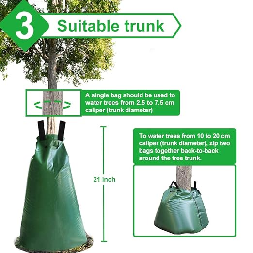 vensovo 4 Pack Tree Watering Bag - 20 Gallon Slow Release Tree Watering Bag, Tree Automatic Irrigation Bag with Zipper