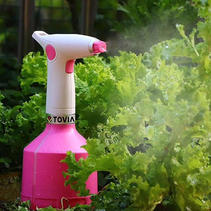 Gaone 1L Cordless Fogger Machine, Handheld USB Rechargeable ULV Electric Sprayer Nano Atomizer, Truly FINE Mist, Suitable for Home Office School Garden, Indoor and Outdoor,Pink