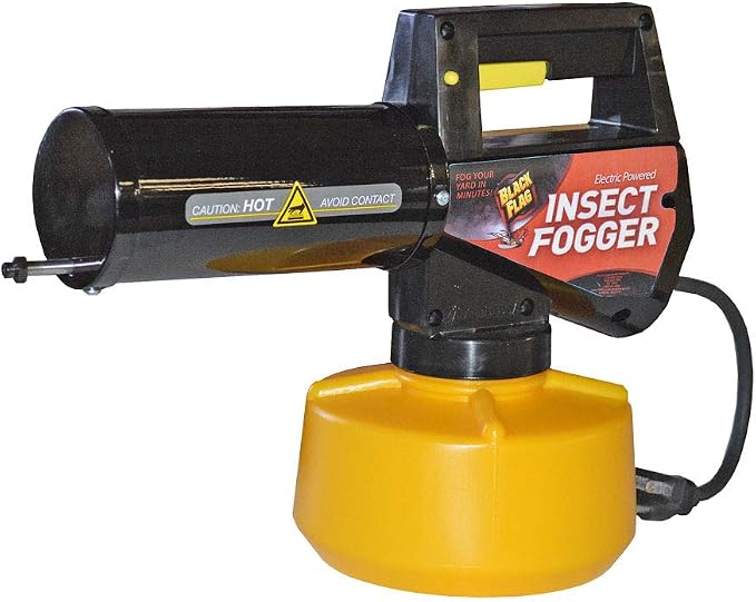 Black Flag 190107 Electric Insect Fogger for Killing and Repelling Mosquitoes, Flies, and Flying Insects Outdoors, Yellow & Black