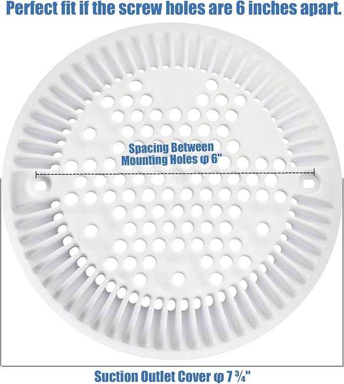 WGX1048E Pool Main Drain Cover Compatible with Hayward Suction and Dual Suction Outlet, Pool Drain Cover (1 Pack)