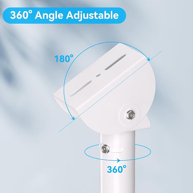 Universal Solar Panel Wall Mount Bracket - 30cm L-Shape Mount with Adjustable Arm & Tilt Head, Compatible with Ring, Arlo, Eufy, Wyze, Reolink and Other Solar Panels