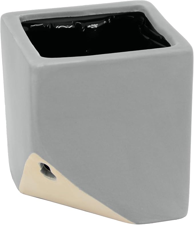 Arcadia Garden Products WP19 Small Cube Wall Planter 3-Pack Gray, Light Grey
