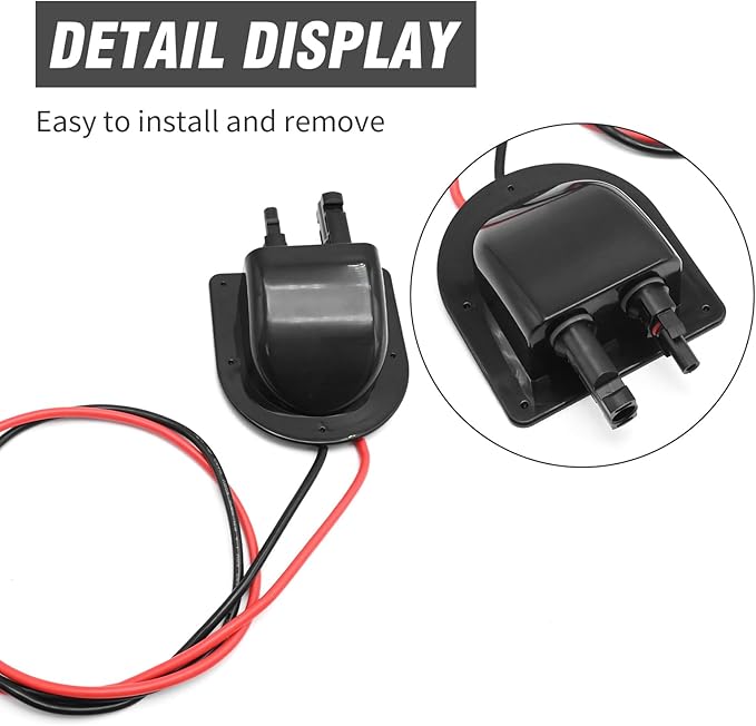 EATAKWARD Weatherproof Solar Entry Housing with 10AWG Solar Extension Cable for RV, Campervan, and Van, Rv Cable Connector, RV Solar Parts (10FT)