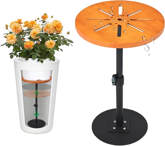 Adjustable Plant Risers for Inside Pots,12-21” Planter Inserts for Large Pots,Planter Filler Lift Insert Bottom of Tall Flower Pot and Large Plant Containers,8" Base, 10" Top-1pack