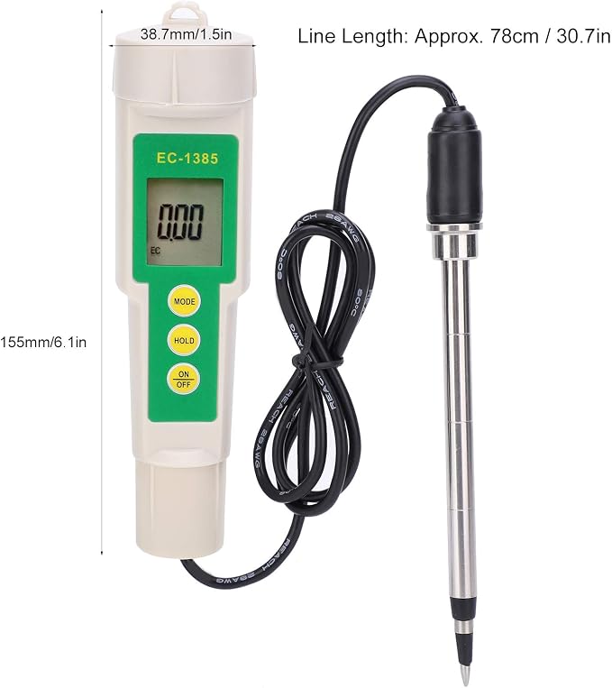 LiebeWH EC Meter Digital Pen 3 in 1 for Water Quality nity Tester Gardening Tool