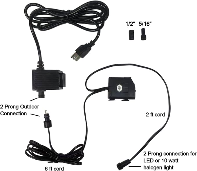 Replacement for Sea Sun Star MZ20450AB Pump,Low Volt,with Light Connection