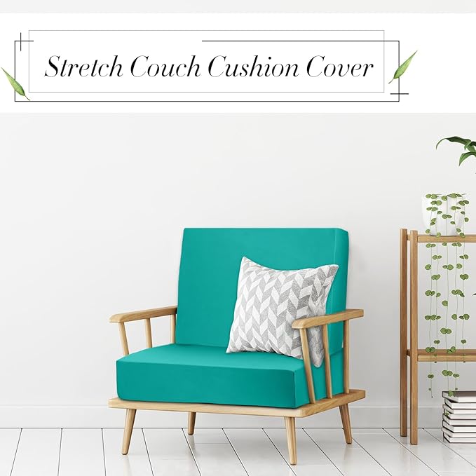 Newwiee 8 Pcs Stretch Patio Outdoor Cushion Covers Replacement for 4 Backrests and 4 Patio Cushions Covers, Waterproof Couch Sofa Slipcover Furniture Protector, Thin Fabric Breathable (Fruit Green)