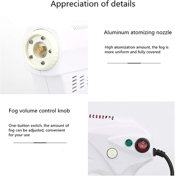 250ML Portable Nano Electric ULV Atomizing Disinfection Steam Spray Gun Fogger Machine Sprayer for Home Office Indoor Outdoor