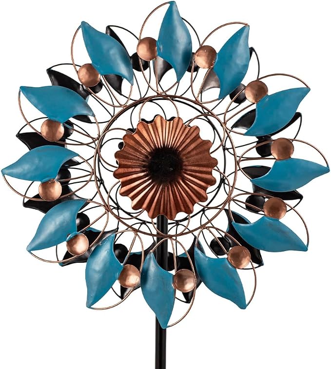 Stargarden Metal Wind Spinner, 13.7" Dia Outdoor Wind Spinners, Kinetic Garden Art & Outdoor Decoration for Yard