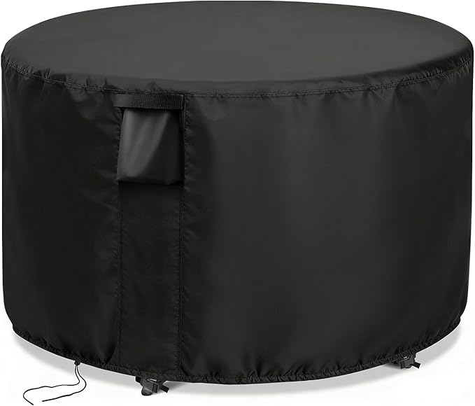 Patio Furniture Covers Round, 48 Inch Outdoor Round Table Cover Waterproof, Patio Furniture Cover for All Weather Resistant - 48 x 28 Inch