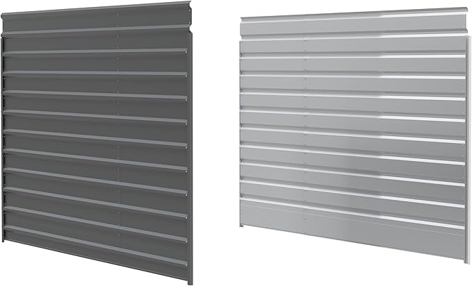 Arrow 15' x 9' Two-Sided Carport Enclosure Wall Kit for 7' or 9' Carports, Heavy-Duty Galvanized Steel Carport Enclosure Panel, 2 Walls, Charcoal