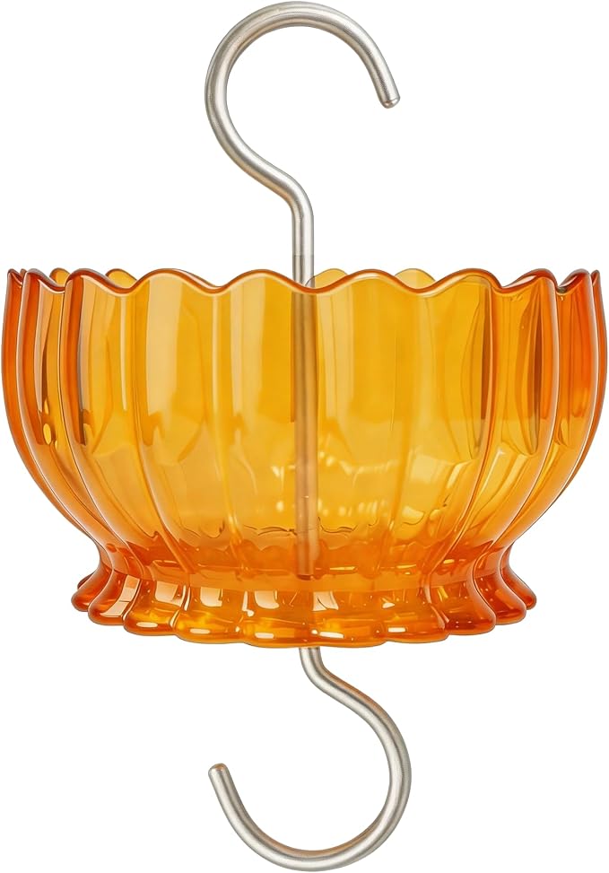 Ant Moat for Hummingbird Feeder - 9 OZ Extra Large Capacity Insect Guard - Daisy (Orange Yellow)