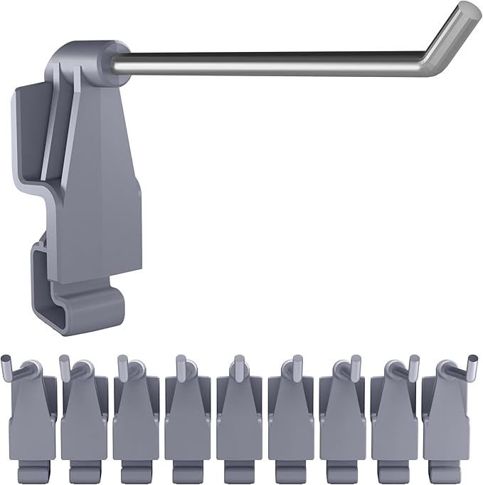 3-inch Wire Hook Model 113 | Compatible with Wall Control | for Tool Wall Organization of Combination Wrenches, Adjustable Wrenches, Hammers, Paint Brushes, Merchandise, and More | 10-Pack