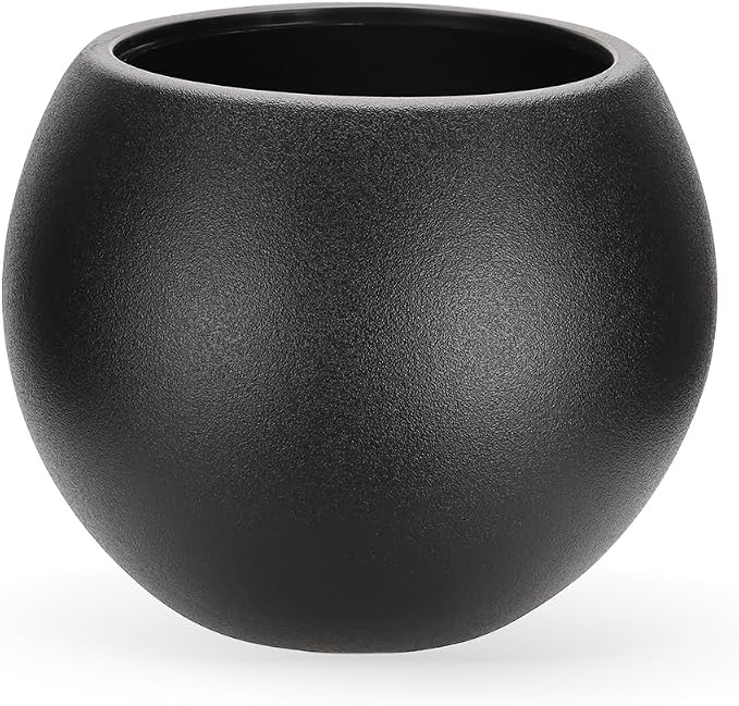 Large Round Planter,Planters for Indoor Plants & Outdoor,Durable Plastic Material Sphere Planter with Drainage Hole & Rubber Plug Weather Resistant,Plant Pot
