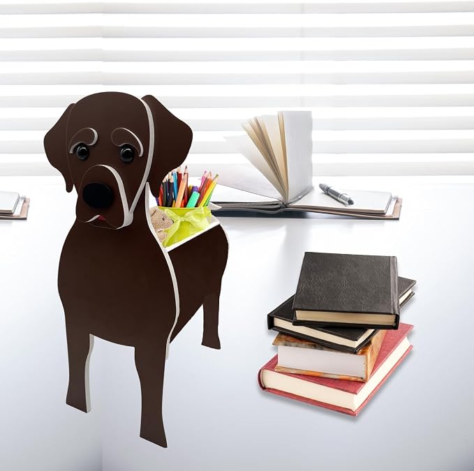 Chocolate Labrador Dog Planter Plant Pots,Cute Dog Flower Planter,Gifts for Pet Lovers,Unique Animal Plant Pots,Office,Indoor Outdoor Garden Decor((9.45 * 6.38 * 13.39in)