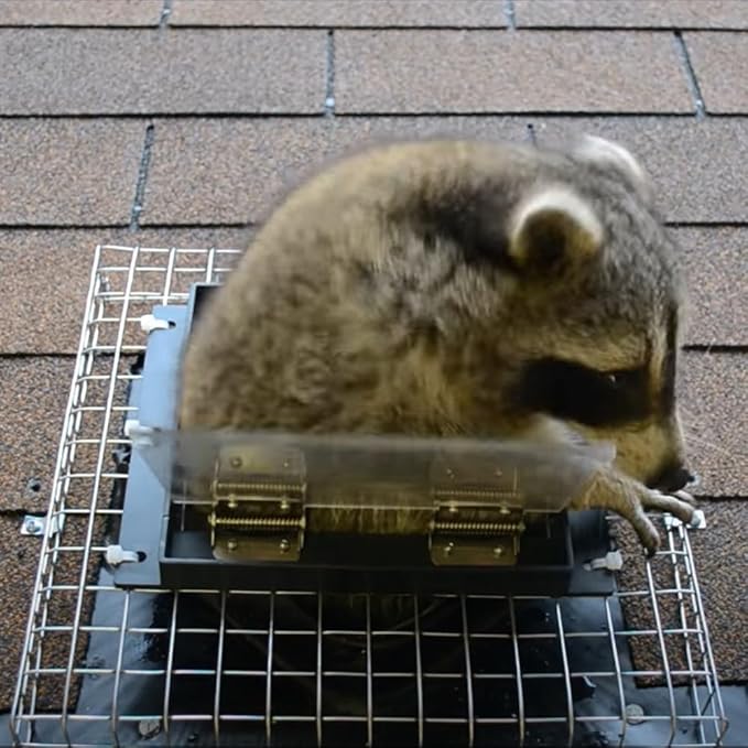 GROWLING Raccoon One Way Door – Large Size, Humane, Contactless Animal Excluder Trap – Raccoon One Way Eviction Door, Easy to Install & Weather-Resistant, Ideal for Squirrels, Skunks, Possums