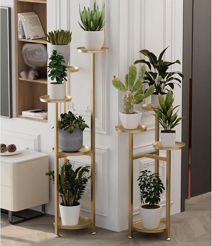 Takywep Corner Plant Shelving Multi-Layer Heavy Duty Metal Flower Pot Stand for Patio Garden Balcony Living Room Bedroom