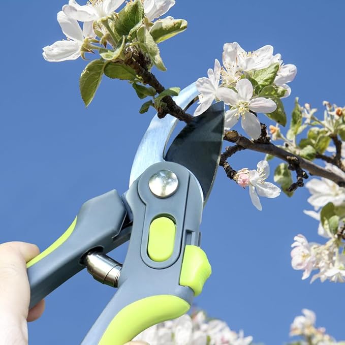 Altdorff Garden Loppers Pruning Shears, Updated 3PCS Hedge Clippers Combo Set, Branch Cutter with Compound Action, Chops Thick High Branch Ease, Professional Tree Trimmer Set Heavy Duty