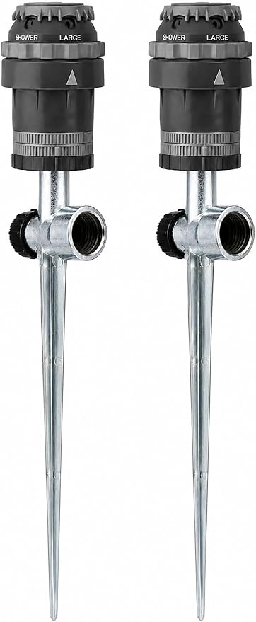 2-Pack H2O-6 Gear Drive Sprinkler (2 Total sprinklers) - Versatile Gear Drive for Efficient Lawn Watering