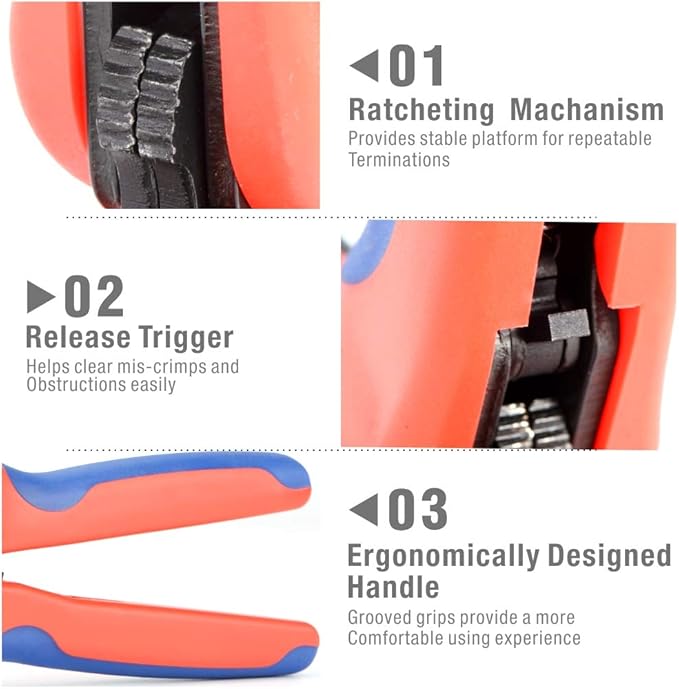 iCrimp Solar PV Panel Crimping Tool Kit, c/w Solar Connector Crimper works for AWG14-10,2.5/4/6mm², Solar Connectors, Wire Cable Cutter, Solar Spanner Wrench, All in One Oxford Bag