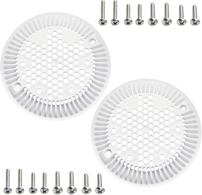 WGX1048E Pool Main Drain Cover Compatible with Dual Suction Outlet, Pool Drain Cover (2 Pack)
