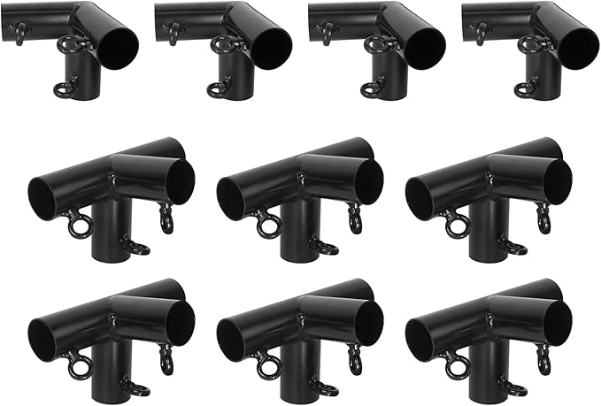 Aoneky 1 3/8'' Corner Flat Roof Canopy Fitting Couplers Kit - Frame Carport Connectors (10 Legs)